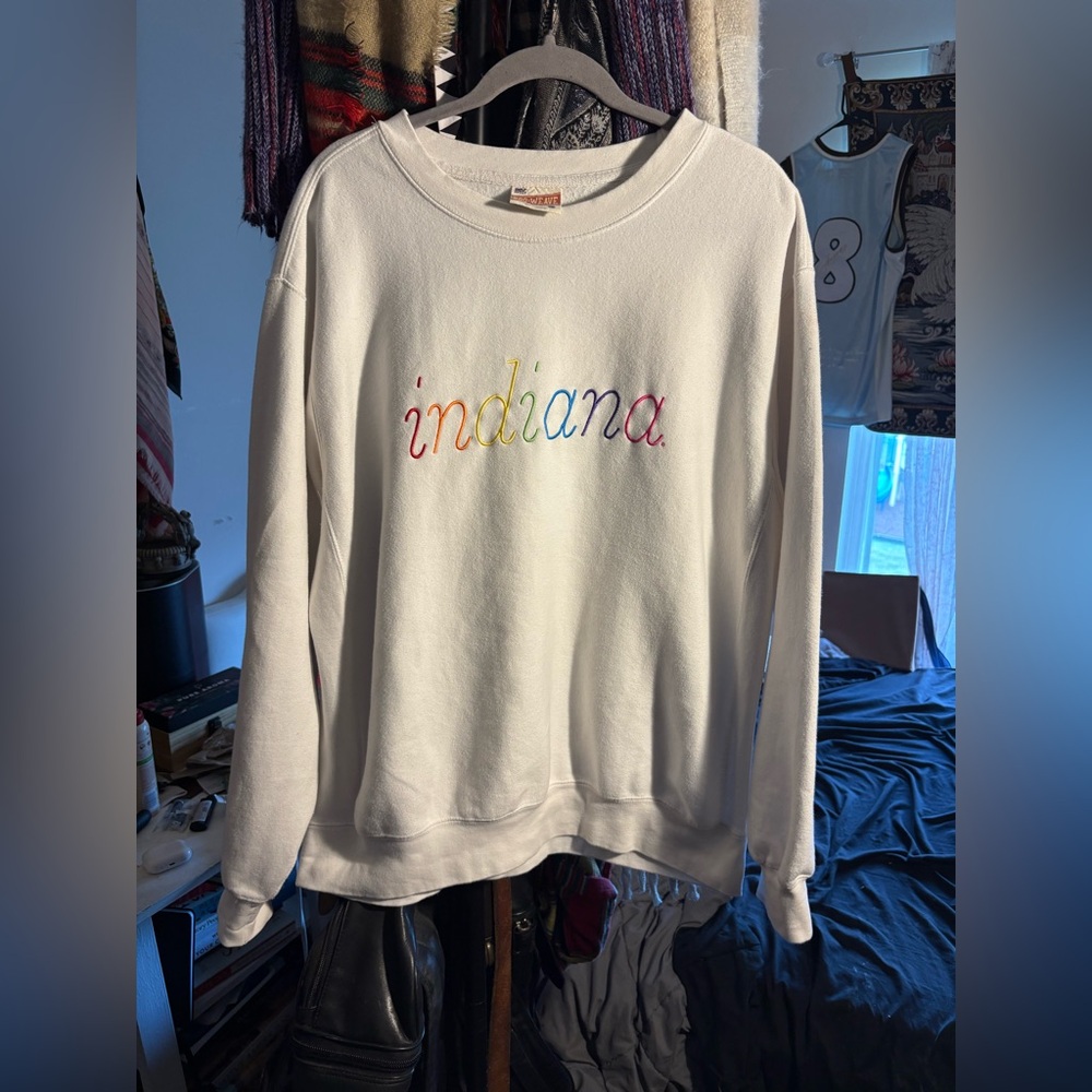MV Sport Indiana Rainbow spell out sweatshirt